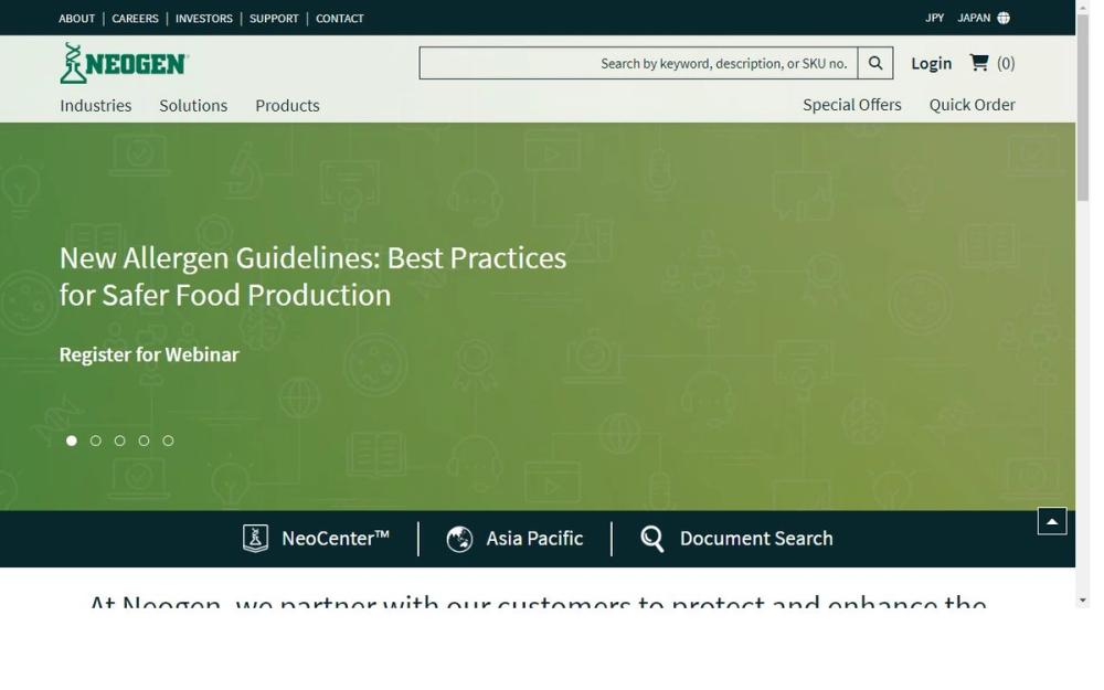 Screenshot of Neogen Genomics